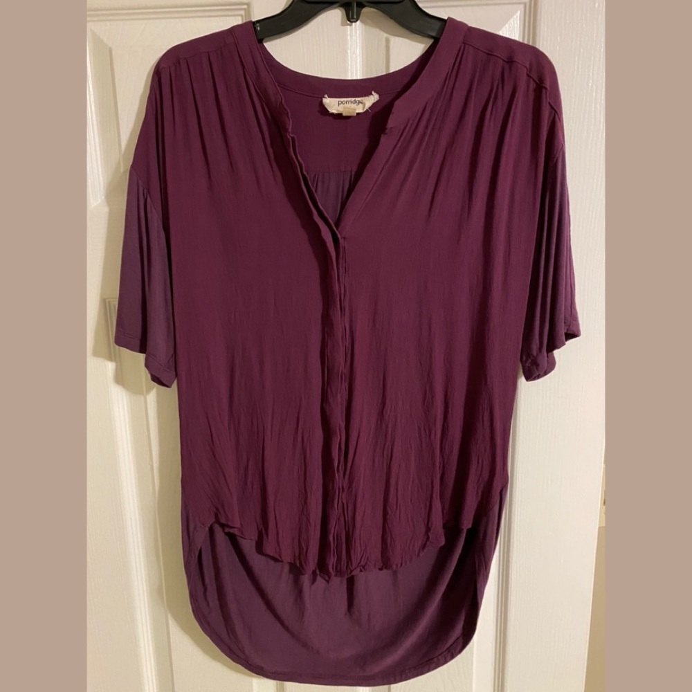 Anthropologie Plum Colored Hi-low Top